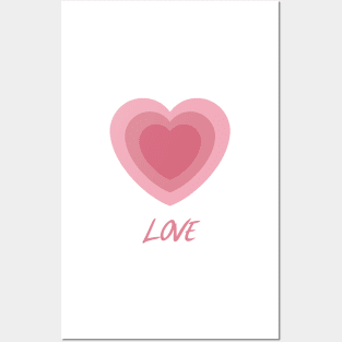 Preppy Love Heart Design Maximalist Y2k Posters and Art